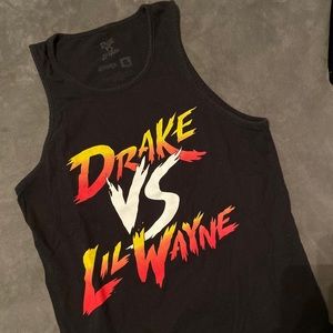 5/$25💜💜Drake vs lil Wayne concert bro tank